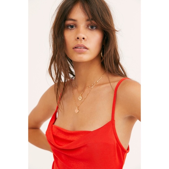 Free People Cowls In The Club Bodysuit Red XS - Picture 6 of 8